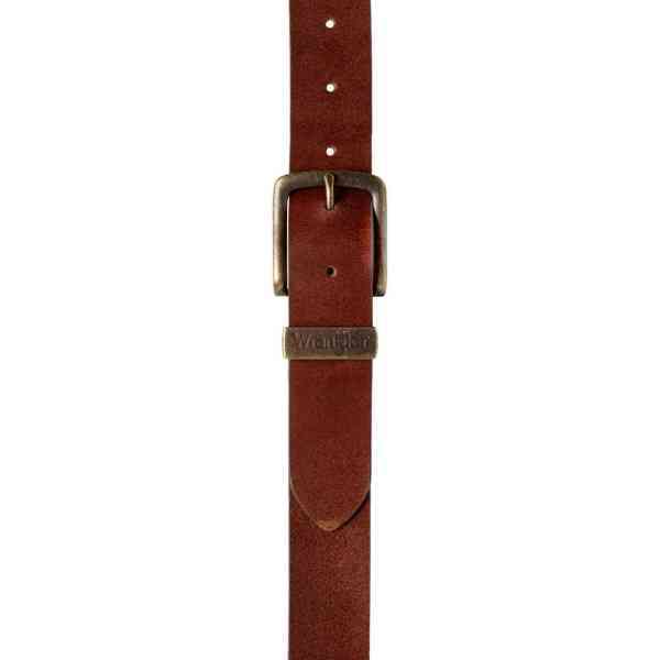 Wrangler Herren Leder Gürtel - Metal Loop - Cognac